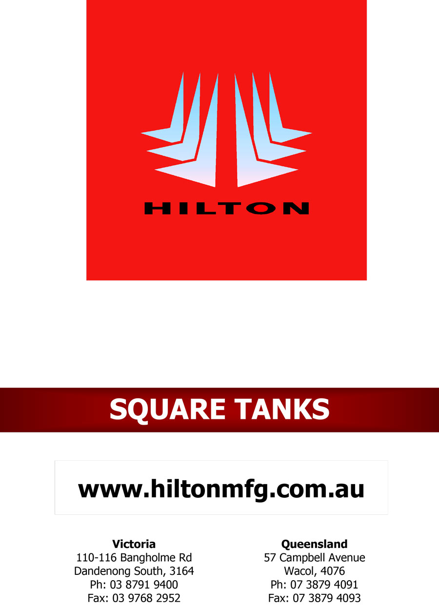 Rectangular Tanks Hilton Manufacturing